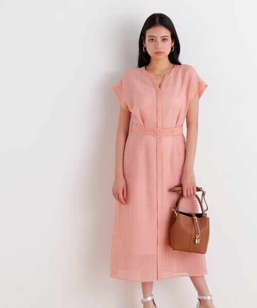 PINKY & DIANNE / ピンキーアンドダイアン ミニ丈・ひざ丈ワンピース | メッシュッレースコンビワンピース | 詳細2