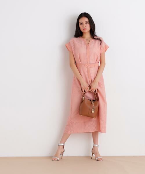 PINKY & DIANNE / ピンキーアンドダイアン ミニ丈・ひざ丈ワンピース | メッシュッレースコンビワンピース | 詳細4