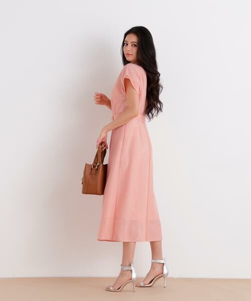 PINKY & DIANNE / ピンキーアンドダイアン ミニ丈・ひざ丈ワンピース | メッシュッレースコンビワンピース | 詳細5