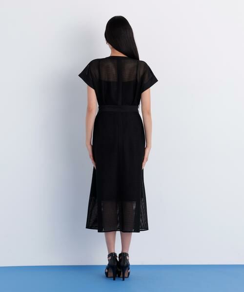 PINKY & DIANNE / ピンキーアンドダイアン ミニ丈・ひざ丈ワンピース | メッシュッレースコンビワンピース | 詳細14