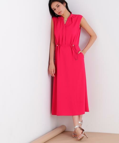 PINKY & DIANNE / ピンキーアンドダイアン ミニ丈・ひざ丈ワンピース | ２ＷＡＹストレッチシャツカラーワンピース | 詳細17