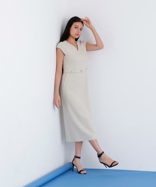 PINKY & DIANNE / ピンキーアンドダイアン ミニ丈・ひざ丈ワンピース | ボタンアクセントワンピース | 詳細5