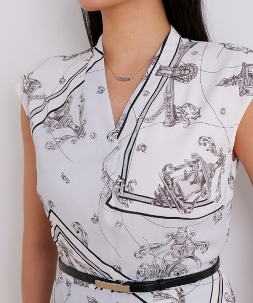 PINKY & DIANNE / ピンキーアンドダイアン ミニ丈・ひざ丈ワンピース | バロックスカーフプリントワンピース | 詳細18