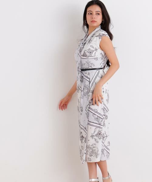 PINKY & DIANNE / ピンキーアンドダイアン ミニ丈・ひざ丈ワンピース | バロックスカーフプリントワンピース | 詳細9