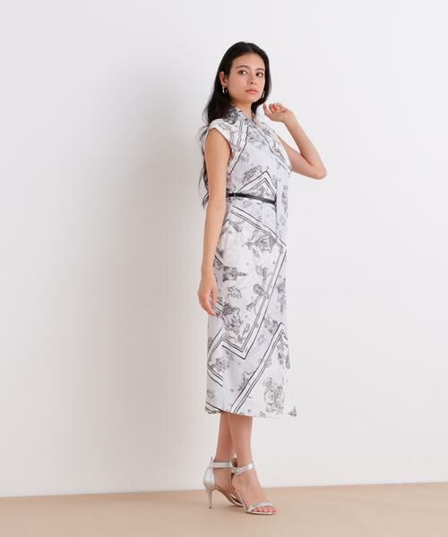 PINKY & DIANNE / ピンキーアンドダイアン ミニ丈・ひざ丈ワンピース | バロックスカーフプリントワンピース | 詳細11