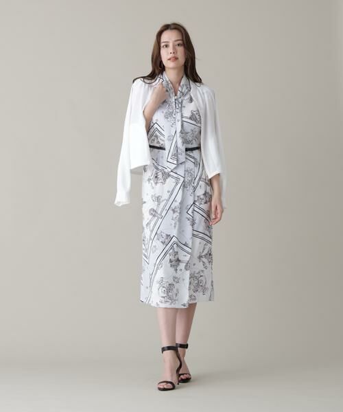 PINKY & DIANNE / ピンキーアンドダイアン ミニ丈・ひざ丈ワンピース | バロックスカーフプリントワンピース | 詳細13