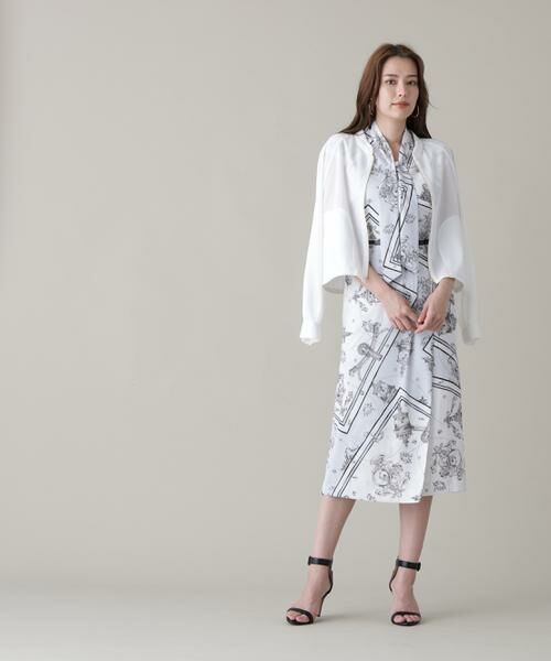 PINKY & DIANNE / ピンキーアンドダイアン ミニ丈・ひざ丈ワンピース | バロックスカーフプリントワンピース | 詳細14