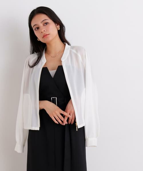 PINKY & DIANNE / ピンキーアンドダイアン ブルゾン | シアーカラミショートブルゾン | 詳細2