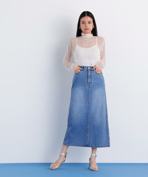 PINKY & DIANNE / ピンキーアンドダイアン カットソー | シアーハイネックカットソー | 詳細4