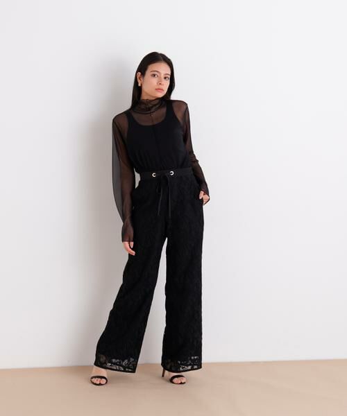 PINKY & DIANNE / ピンキーアンドダイアン カットソー | シアーハイネックカットソー | 詳細11