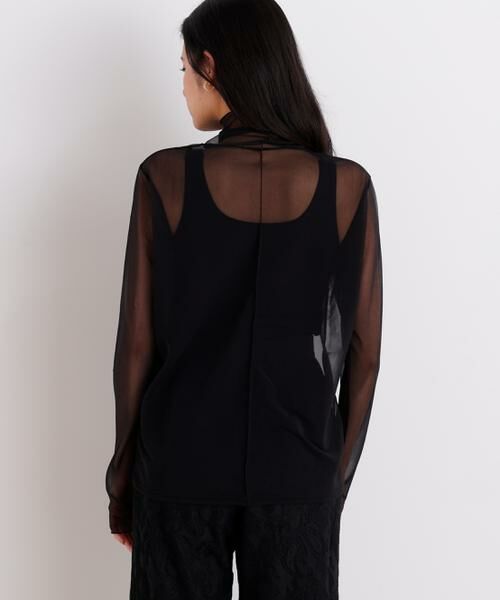 PINKY & DIANNE / ピンキーアンドダイアン カットソー | シアーハイネックカットソー | 詳細13