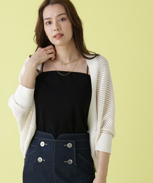 PINKY & DIANNE / ピンキーアンドダイアン カットソー | ベアトップキャミソール（ブラック）