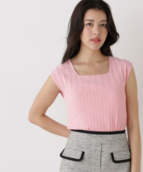 PINKY & DIANNE / ピンキーアンドダイアン ニット・セーター | スクエアネックニットトップス | 詳細13