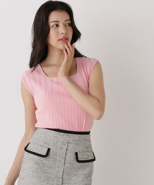 PINKY & DIANNE / ピンキーアンドダイアン ニット・セーター | スクエアネックニットトップス | 詳細14