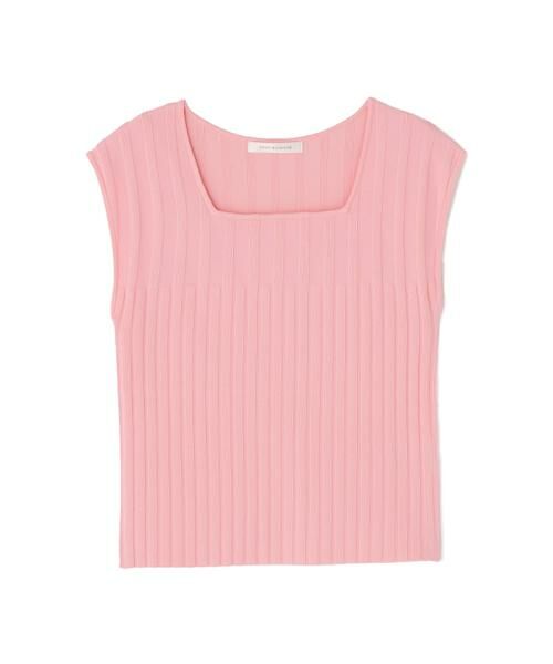 PINKY & DIANNE / ピンキーアンドダイアン ニット・セーター | スクエアネックニットトップス（ピンク）