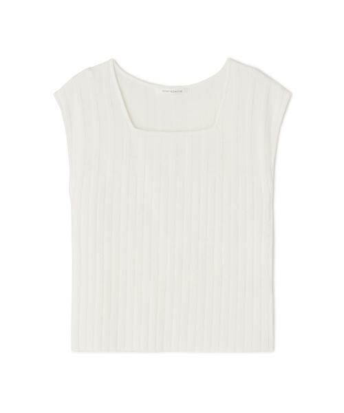 PINKY & DIANNE / ピンキーアンドダイアン ニット・セーター | スクエアネックニットトップス（ホワイト）