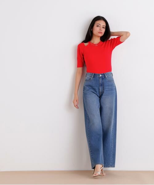 PINKY & DIANNE / ピンキーアンドダイアン ニット・セーター | カッティングニットプルオーバー | 詳細5