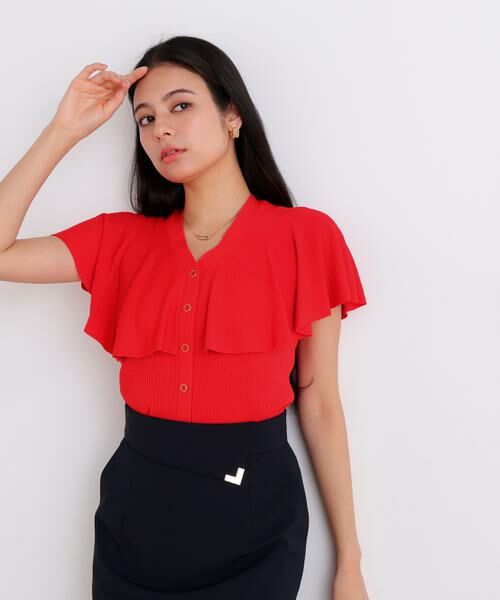 PINKY & DIANNE / ピンキーアンドダイアン ニット・セーター | Vネックケープニットプルオーバー | 詳細13