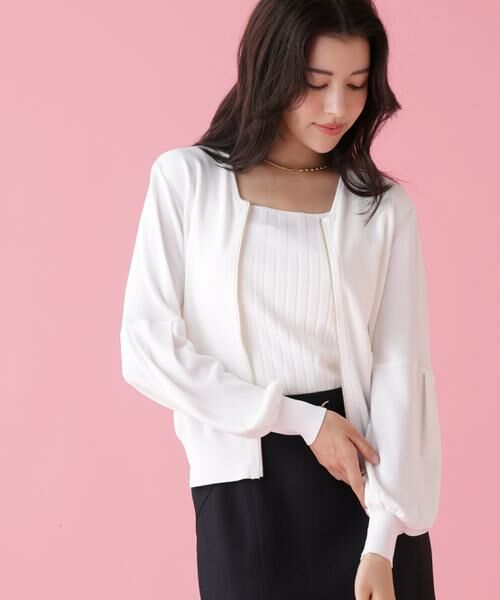 PINKY & DIANNE / ピンキーアンドダイアン カーディガン・ボレロ | ジップアップニットブルゾン | 詳細30