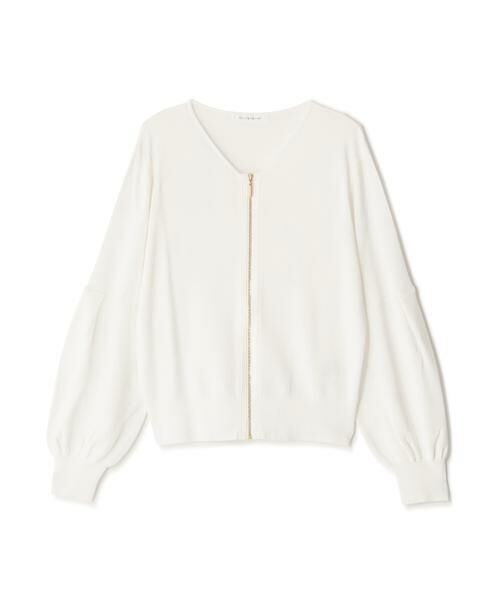 PINKY & DIANNE / ピンキーアンドダイアン カーディガン・ボレロ | ジップアップニットブルゾン（ホワイト）