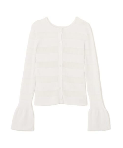 PINKY & DIANNE / ピンキーアンドダイアン カーディガン・ボレロ | リブシアーボーダーカーディガン | 詳細1