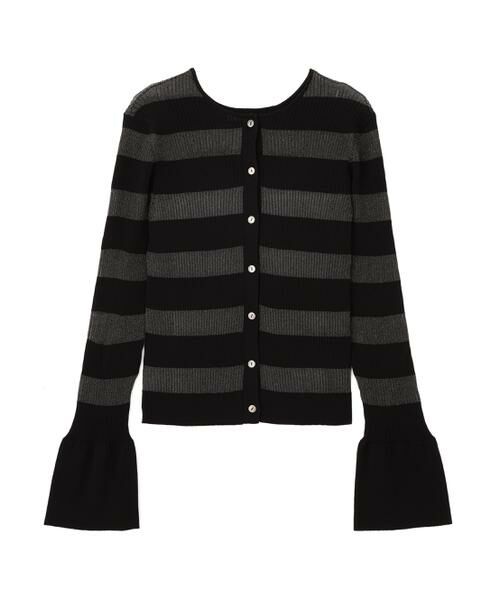 PINKY & DIANNE / ピンキーアンドダイアン カーディガン・ボレロ | リブシアーボーダーカーディガン | 詳細7
