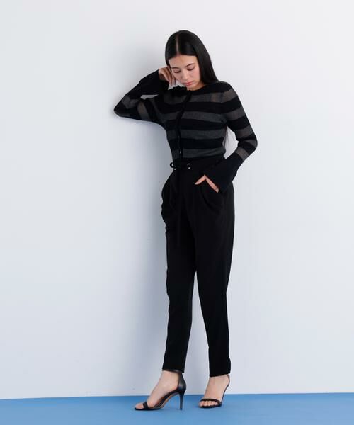 PINKY & DIANNE / ピンキーアンドダイアン カーディガン・ボレロ | リブシアーボーダーカーディガン | 詳細10