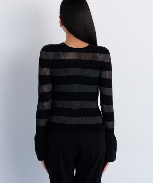 PINKY & DIANNE / ピンキーアンドダイアン カーディガン・ボレロ | リブシアーボーダーカーディガン | 詳細13