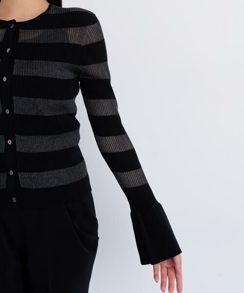 PINKY & DIANNE / ピンキーアンドダイアン カーディガン・ボレロ | リブシアーボーダーカーディガン | 詳細15