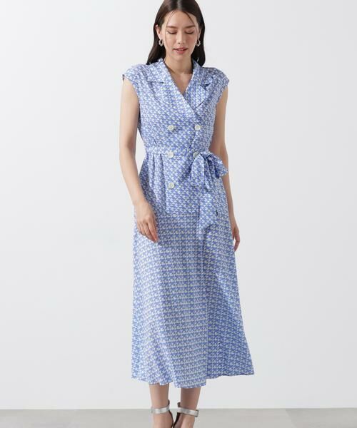 PINKY & DIANNE / ピンキーアンドダイアン ミニ丈・ひざ丈ワンピース | ジオメトリックプリントワンピース | 詳細3