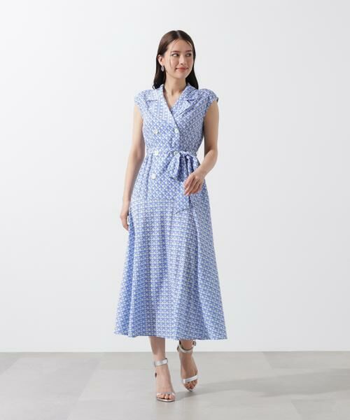 PINKY & DIANNE / ピンキーアンドダイアン ミニ丈・ひざ丈ワンピース | ジオメトリックプリントワンピース | 詳細4