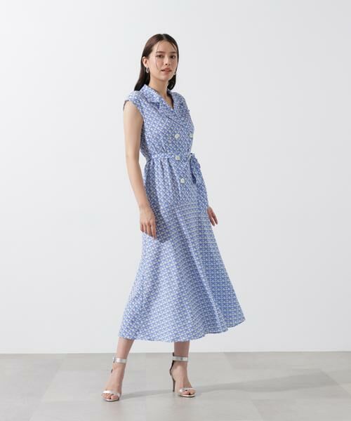 PINKY & DIANNE / ピンキーアンドダイアン ミニ丈・ひざ丈ワンピース | ジオメトリックプリントワンピース | 詳細5