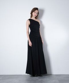 PINKY & DIANNE / ピンキーアンドダイアン ミニ丈・ひざ丈ワンピース | ワンショルダーシャーリングドレス_