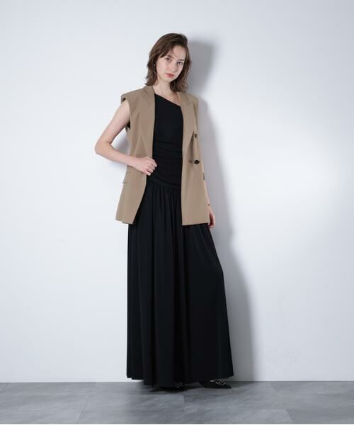 PINKY & DIANNE / ピンキーアンドダイアン ミニ丈・ひざ丈ワンピース | ワンショルダーシャーリングドレス_ | 詳細5