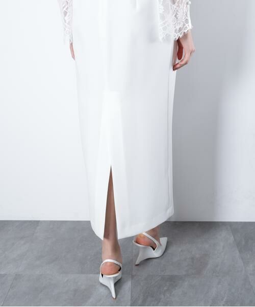 PINKY & DIANNE / ピンキーアンドダイアン ミニ丈・ひざ丈ワンピース | ベアカットレースコンビドレス _ | 詳細12