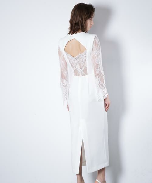 PINKY & DIANNE / ピンキーアンドダイアン ミニ丈・ひざ丈ワンピース | ベアカットレースコンビドレス _ | 詳細3