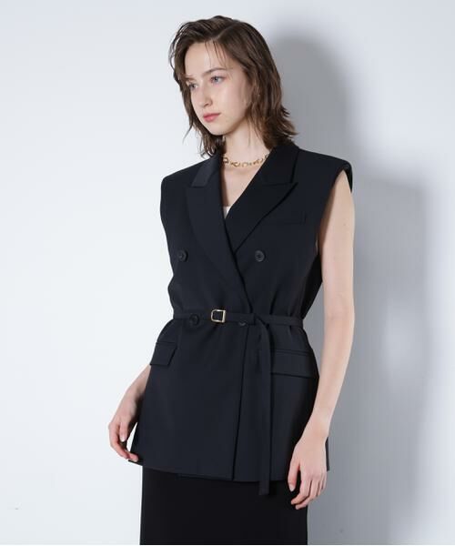 PINKY & DIANNE / ピンキーアンドダイアン テーラードジャケット | マスキュリンジレ_（ブラック）