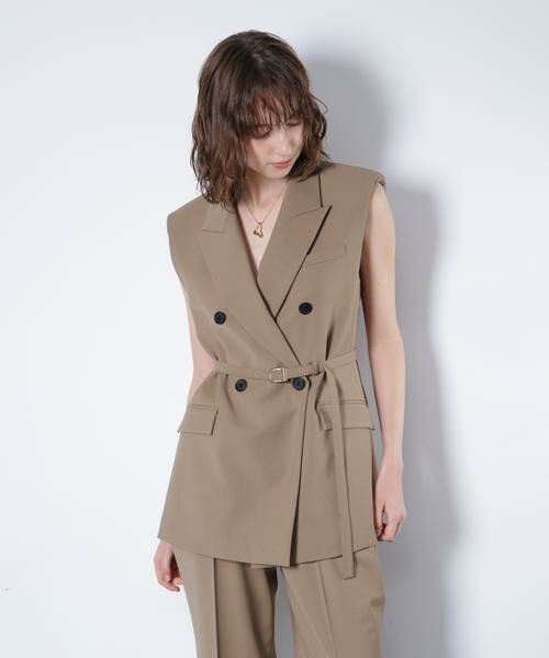 PINKY & DIANNE / ピンキーアンドダイアン テーラードジャケット | マスキュリンジレ_（モカカーキ6）