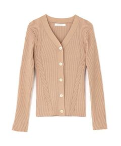 PINKY & DIANNE / ピンキーアンドダイアン カーディガン・ボレロ | リブニットＶネックカーディガン