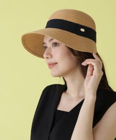 PINKY & DIANNE / ピンキーアンドダイアン ハット | ブラックリボンラフィアライクハット