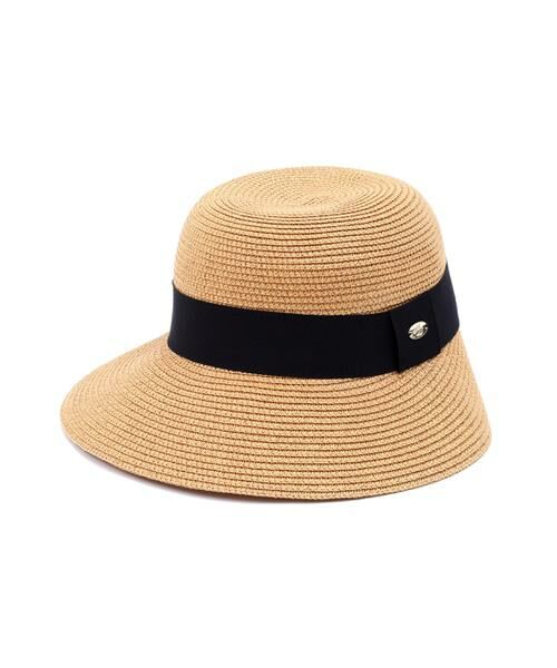 PINKY & DIANNE / ピンキーアンドダイアン ハット | ブラックリボンラフィアライクハット | 詳細1