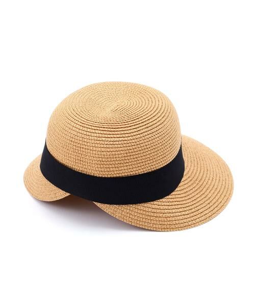 PINKY & DIANNE / ピンキーアンドダイアン ハット | ブラックリボンラフィアライクハット | 詳細2