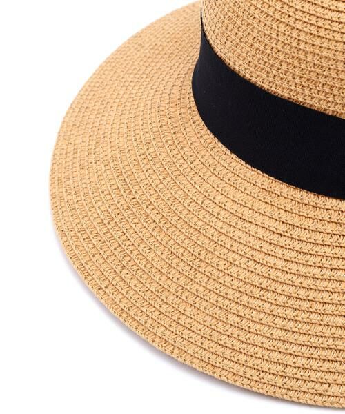 PINKY & DIANNE / ピンキーアンドダイアン ハット | ブラックリボンラフィアライクハット | 詳細3