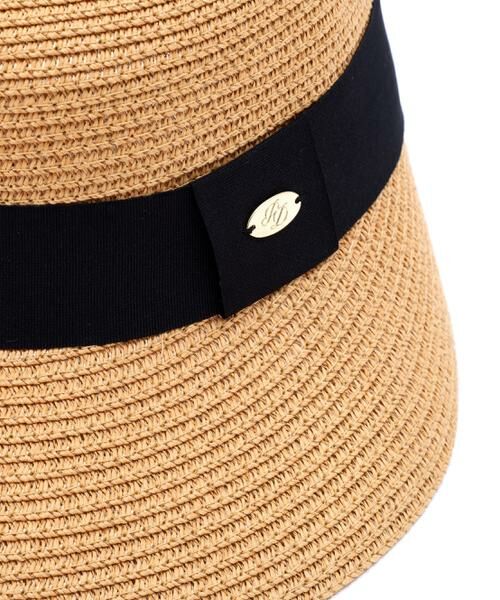 PINKY & DIANNE / ピンキーアンドダイアン ハット | ブラックリボンラフィアライクハット | 詳細4