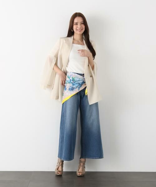 PINKY & DIANNE / ピンキーアンドダイアン マフラー・ショール・スヌード・ストール | ボタニカルアートプリントスカーフ | 詳細6