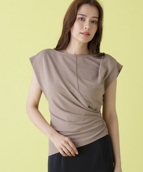 PINKY & DIANNE / ピンキーアンドダイアン シャツ・ブラウス | マットポンチドレープトップス（モカ6）