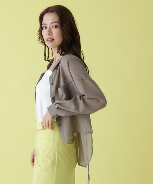 PINKY & DIANNE / ピンキーアンドダイアン シャツ・ブラウス | シアーシャツ | 詳細2