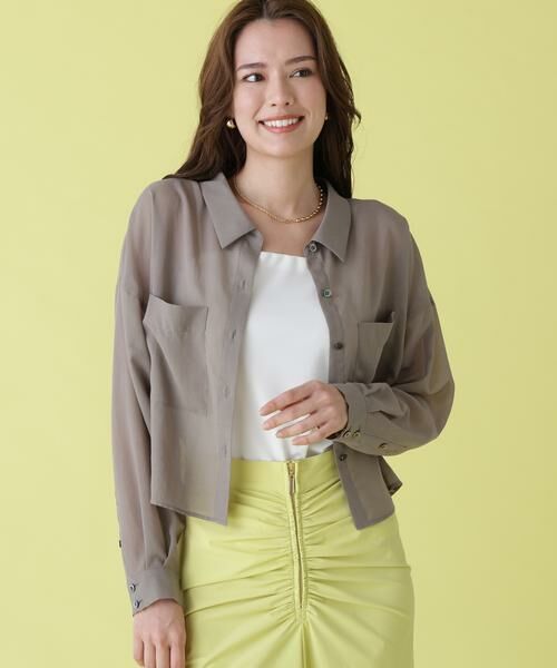 PINKY & DIANNE / ピンキーアンドダイアン シャツ・ブラウス | シアーシャツ | 詳細3