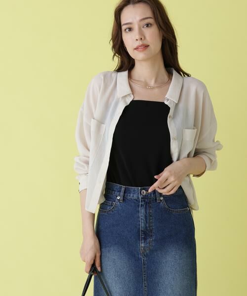 PINKY & DIANNE / ピンキーアンドダイアン シャツ・ブラウス | シアーシャツ | 詳細9