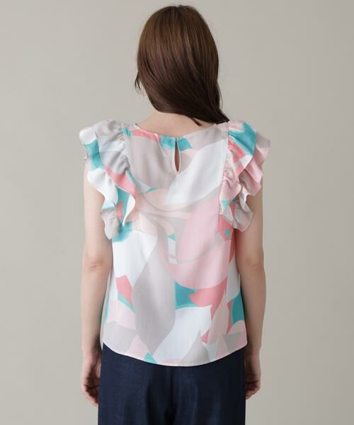 PINKY & DIANNE / ピンキーアンドダイアン シャツ・ブラウス | シェードリーフプリントＶネックブラウス | 詳細10